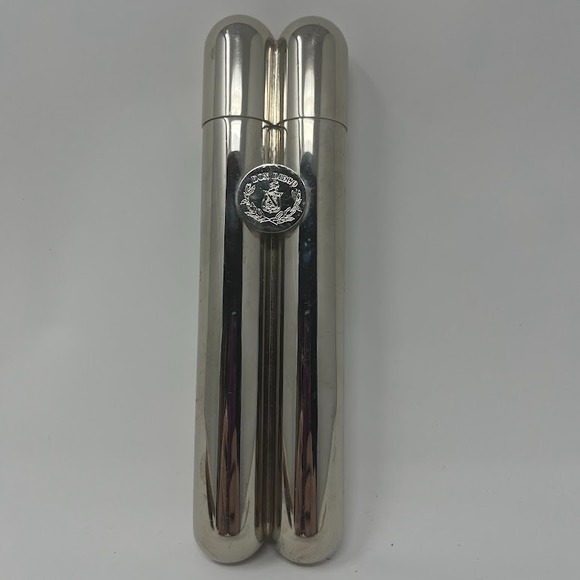 Don Diego Stainless Steel Flask Set Silver Twin Cylinder Screw Top Barware - Picture 6 of 6